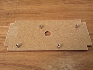 Hardboard BalanceBot floor with Arduino PCB mounts